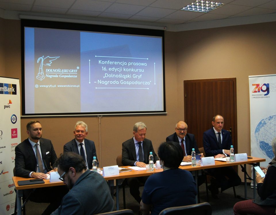 Konferencja prasowa 16. edycja konkursu „Dolnośląski Gryf – Nagroda Gospodarcza”